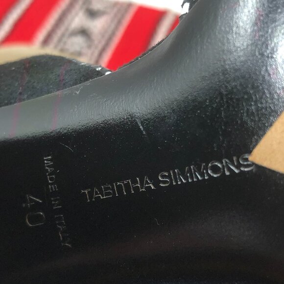 Tabitha Simmons Block Heel Black & White Sandals 9 - Picture 13 of 14